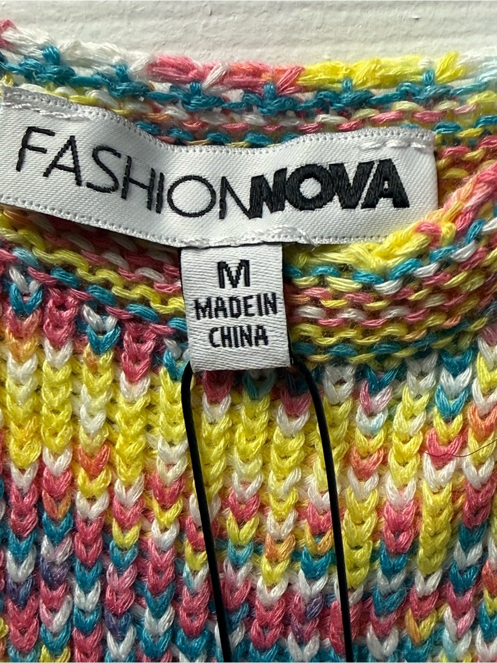 Fashion Nova Nessa Pastel Rainbow Crochet Fringe Midi Dress - Picture 9 of 10